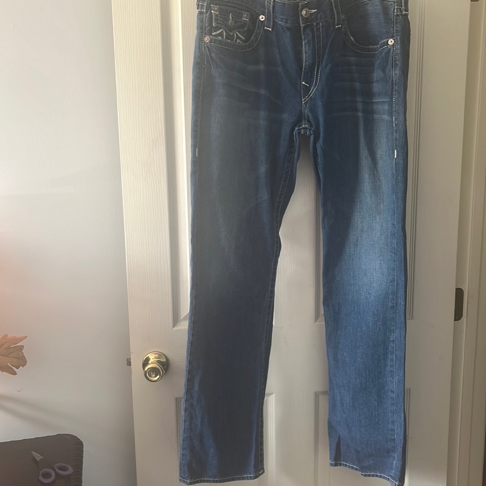 True Religion Mens Ricky Straight Jeans size 38